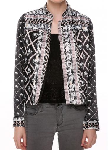 Rosewe Sun And Moon Print Long Sleeve Jacket