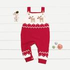 Shein Toddler Girls Elk Pattern Knit Jumpsuit