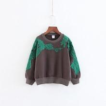Shein Girls Appliques Detail Sweatshirt