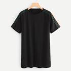 Shein Striped Sleeve T-shirt