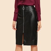 Shein 80s O-ring Zipper Front Skirt