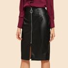 Shein 80s O-ring Zipper Front Skirt