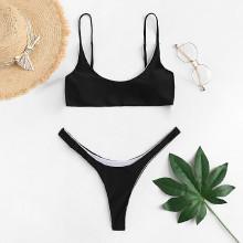 Shein Plus High Leg Bikini Set