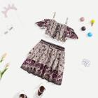 Shein Girls Button Front Floral Cami Top & Skirt Co-ord