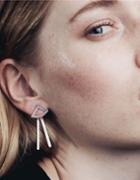 Shein Silver Plated Geometric Stud Earrings