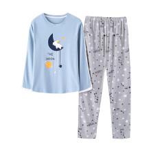 Shein Rabbit & Moon Print Tee & Pants Pj Set