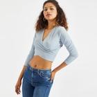 Shein Wrap Front T-shirt