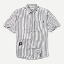 Shein Men Patch Detail Striped Shirt