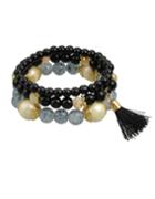 Shein Black Elastic Beads Bracelet