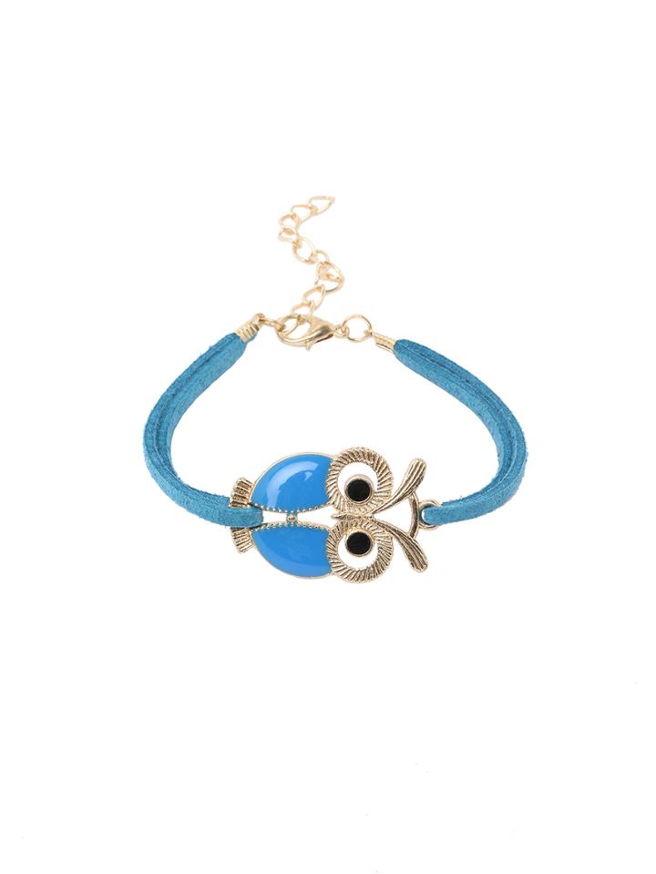 Shein Blue Owl High-shine Lobster Clasp Vintage Hand Chain