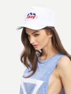 Shein Embroidery White Baseball Hat