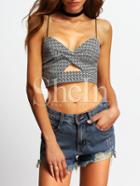 Shein Chevron Print Spaghetti Strap Top