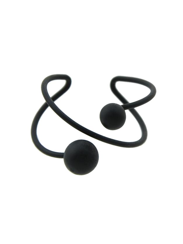 Shein Black Fancy Style Metal Cuff Band Ring