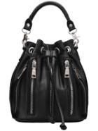 Shein Black Drawstring Zipper Bucket Bag