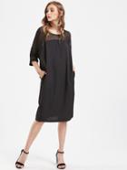 Shein Sheer Mesh Panel Kaftan Dress