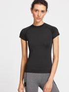 Shein Raglan Sleeve Crew Neck Tee