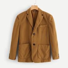 Shein Men Pocket Patched Single Breasted Blazer