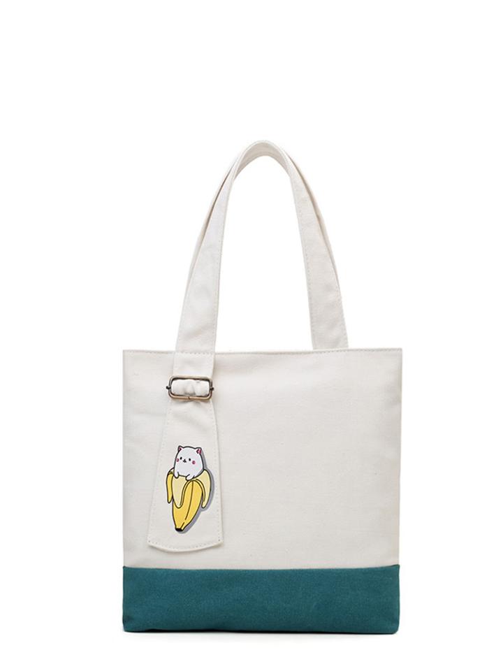 Shein Banana Print Shopper Bag