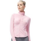 Shein Ruched Front Zip Up Jacket