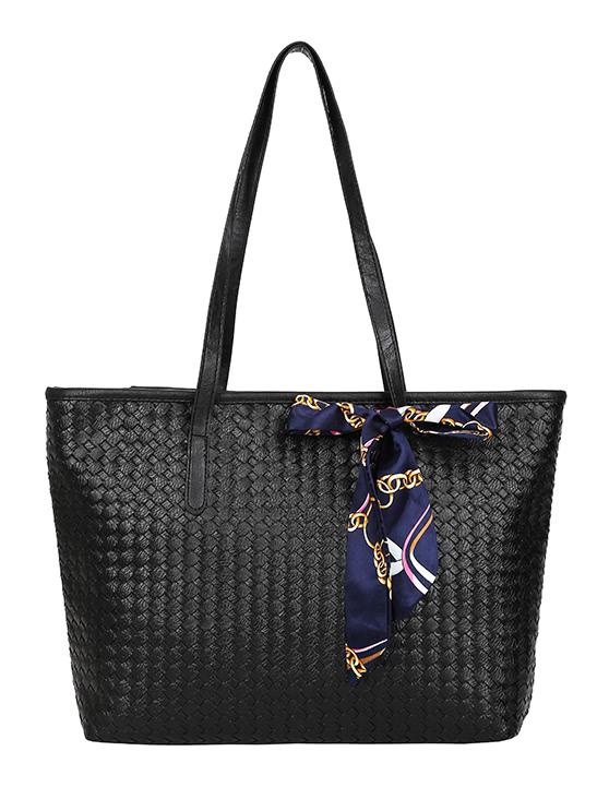 Shein Twilly Scarf Decorated Pu Totes Bag