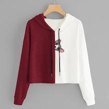 Shein Animal Print Drawstring Detail Sweatshirt
