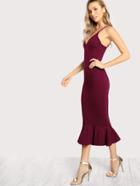 Shein High Low Fishtail Form Fitting Dress