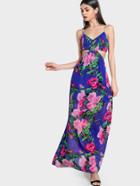 Shein Smocked Bust Side Cutout Floral Cami Dress
