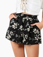 Shein Flower Print Wide Leg Shorts