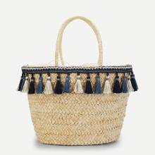 Shein Tassel Detail Straw Bag