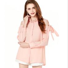 Shein Open-shoulder Tie Detail Shirt