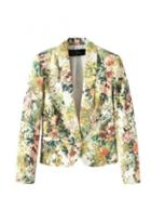Rosewe Colorful Long Sleeve Turndown Collar Woman Printed Blazer