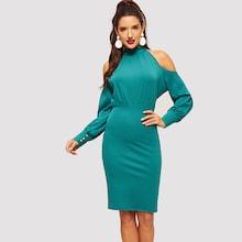Shein Open Shoulder Mock-neck Bodycon Dress