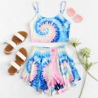 Shein Tie Dye Crop Cami And Shorts Set