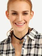 Shein Black Lip-shaped Velvet Choker