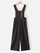 Shein Ruffle Trim Wide Leg Jumpsuit