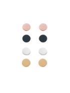 Shein Four Color Round Flake Stud Earring Set 4pair