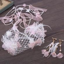 Shein Net & Mesh Hair Accessory With Earrings