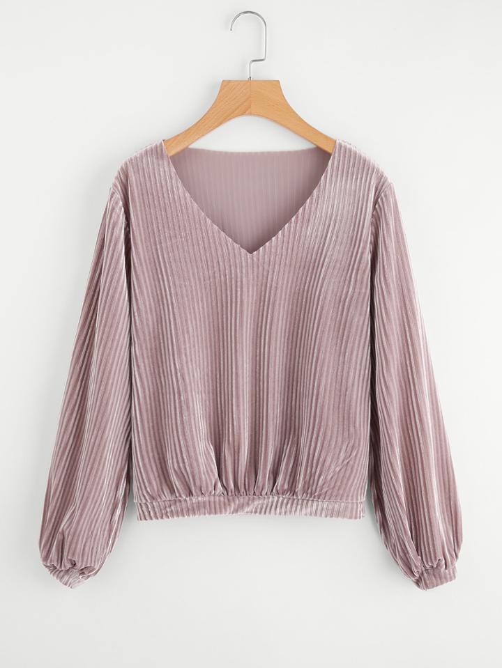 Shein V Neck Cord Pullover
