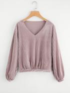 Shein V Neck Cord Pullover