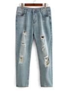 Shein Ripped Light Blue Jeans