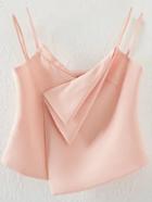 Shein Pink Dual Strap Asymmetric Hem Cami Top