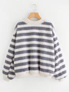 Shein Block Stripe Sweatshirt