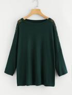 Shein Lace Panel Dolman Sleeve T-shirt