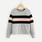 Shein Girls Color Block Pullover