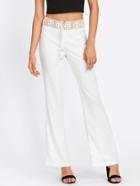 Shein Hollow Out Crochet Insert Flare Pants