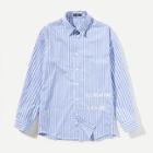 Shein Men Striped Print Lettering Shirt