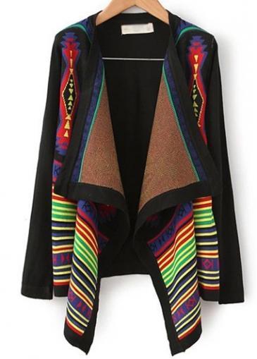 Rosewe Trendy Print Design Long Sleeve Cardigans For Woman