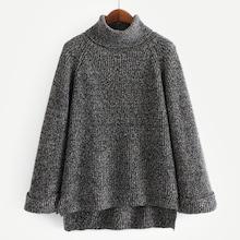 Shein Space Dye Dip Hem Jumper
