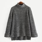 Shein Space Dye Dip Hem Jumper