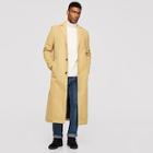 Shein Men Single Breasted Solid Long Coat